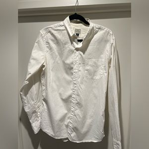 J Crew white button down (M) slim fit